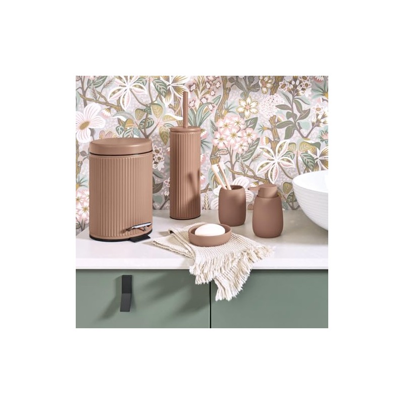 Zeller 18963 Cosmetic Bin 3 Litres Metal / Plastic Mocha