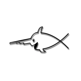 #A4596 Christian Sawfish Marine Submarine Sticker 10 x 4 cm