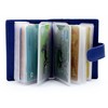 RAS Mens Womens Small Leather 24 Credit Cardholder with Popper