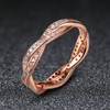 Qings 925 Sterling Silver, Rose Gold-plated Ring with Cubic Zirconia,
