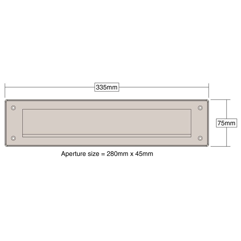 Internal Letter Box Draught Excluder Cover With Brushes & Flap