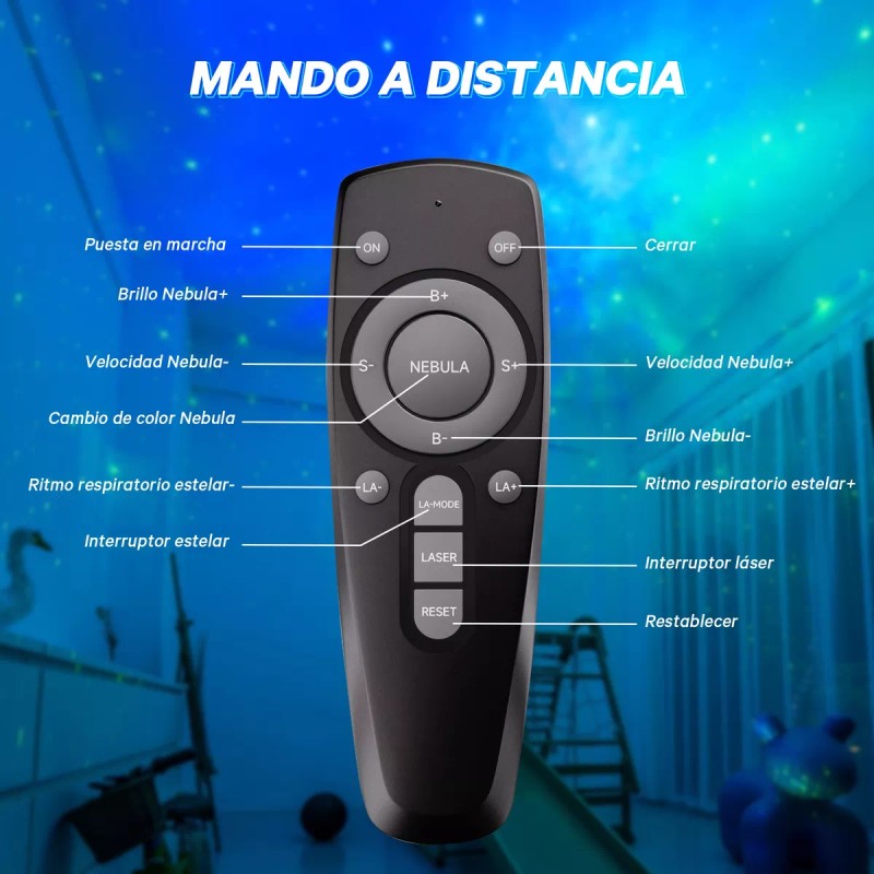 HC.life Proyector De Astronauta Lámpara Luz Nocturna Galaxy Star