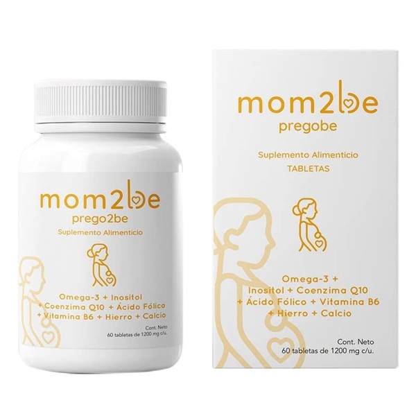 mom2be prego2be- Suplemento Alimenticio para consumo durante el embarazo cido