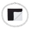 3.5mm Solid .925 Sterling Silver Flat Mariner Chain Bracelet, 9