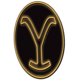 Yellowstone Logo Round Metal Sign - Iconic Yellowstone Wall Decor for Home or Office