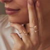 MILACOLATO 925 Sterling Silver Ring 18K Rose Gold Plated Initial