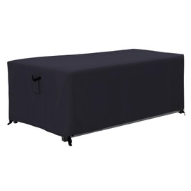 ABCCANOPY Deck Box Cover Outdoor Large Storage Box Cover Universal Outdoor Furniture Cover Waterproof and Dustproof Winter Protection 44x28x24 Black