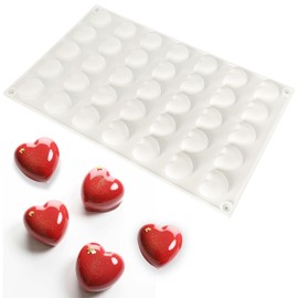 duoyif Schokoladenform Silikon Herzen Pralinenformen, Silikonform Herzförmige Schokoladenformen Mit 35 Kavitäten, Herz Silikonform Herzform Für Diy Schokolade Süßigkeiten Pralinen Kuchen Dekoration