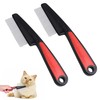 2 Pcs Flea Combs,Cat Comb,Dog Comb For Dogs,For Removing Dandruff,Fleas,Lice(Black