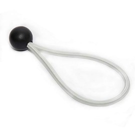 Dreamprint 25 x Bungees with Ball 180 mm Black White Tarpaulin Tensioners, Expander Loops, Tarpaulin Holder, Tarpaulin Rubber, Rubber Tensioner, Tent Rubber, Expander for Tents, Tarpaulins, Gazebos