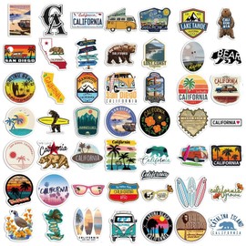 100PCS California Aesthetic Stickers,Cool Travel Stickers,Waterproof Vinyl Stickers for Water Bottles,Laptop,Luggage,Teens Adults,Keyboards,Backpacks,Skateboards,Luggage,Water Bottles,Scrapbooks