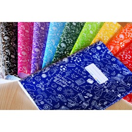 HERMA Exercise Book Cover A4 SCHOOLYDOO design, with inscription label, made of wipeable and sturdy plastic, slip on cover jackets for school, blue, 19404