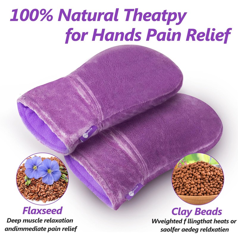 AiricePac Heated Mitts for Arthritis, Microwavable Hand Warmer for Women