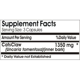 Naturetition Supplements Cats Claw 1350mg ~ 90 Capsules - No Additives
