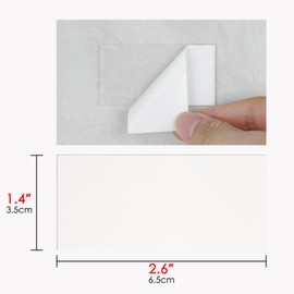 LUEXBOX Double-Sided Mounting Tape Heavy Duty, Waterproof Nano Tape for Shower, Mounting Squares Clear Sticky Pad for Walls, Adhesive Tape Multipurpose Removable Washable (20 Pack)