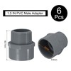 sourcing map 6 Pcs Union PVC Pipe Fitting 1.5" Male
