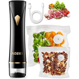 Vacuum Sealer Machine for Food Storage: Compact Food Sealer Saver 5X Fresh Longer, Handheld Detachable Water Tank, 10 PCS Vacuum Seal Bags for Kitchen Fridge Travel Seal Meal Mothers Day Gift For Wife