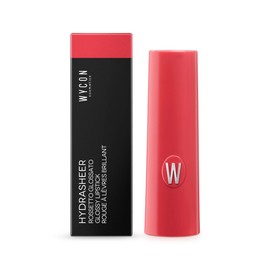 WYCON Cosmetics Hydrasheer Glossy Lipstick, Glossy Lipstick, Soft and Comfortable Formula, Wet Lips Effect - 21 Reddish