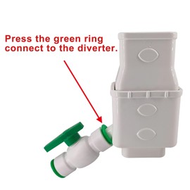 ASTAMOTOR Rainwater Collection System, Gutter Downspout Diverter Kit Rain Barrel Diverter Kit with Shut Off Valve Fit for 2'' x 3'' Standard Gutter Downspout Rain Water Catching System