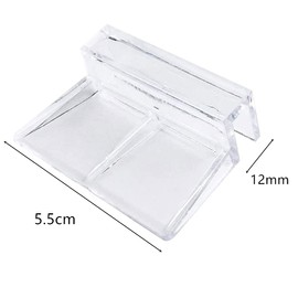 8 Pieces 0.5 inch (12 mm) Aquarium Glass Lid Receptor, Acrylic, Aquarium Cover Support, Aquarium Accessories, Aquarium Supplies