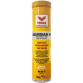 TRIAX Guardian HD Super Heavy Duty Moly EP Grease, True Multi Purpose, Wheel Bearings, Shock Loaded Components, Extremely Tacky, 400 F Drop Point, Zero Separation, 14 Oz Cartridge (1 Tube)