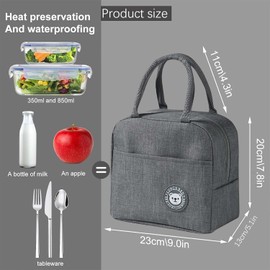 AMSNINK Pack of 2 Fridge Small Bag, Thermal Lunch Bag, Thermal Bag, Small Thermal Bag, Cool Bag, Cool Bag, Small Lunch Office, Thermal Lunch Bag, Lunch Bag