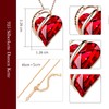 Preserved Real Rose Box with Austrian Crystal Necklace,Eternal Red Rose