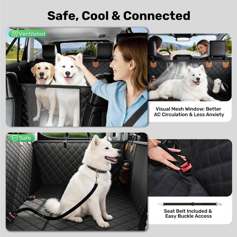 Zanch Heavy-Duty Dog Truck Seat Cover, Flat Solid Back Seat