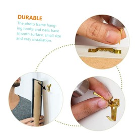 Hoement 1 Set Picture Hook Picture Hangers Mirror Hanging Hooks Nail Kit Heavy Duty Hanger Picture Hanging Kit Mirror Hooks Tool Kit Wall Mount Hooks Picture Hanger Kit Wall Hangers Iron