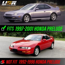 USR DEPO 97-01 Prelude Bumper Lights - Front Smoke Parking Turn Signal Lamp Set (Left + Right) Compatible with 1997-2001 Honda Prelude SH VTEC (All Smoked Lens)