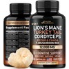 Mushroom Supplement - Organic Lions Mane | Turkey Tail | Chaga | Cordyceps | Reishi | Maitake | Shiitake | Meshima | Tremella | Oyster | Agaricus - Made in USA - Non GMO, Gluten Free - 60 Capsules