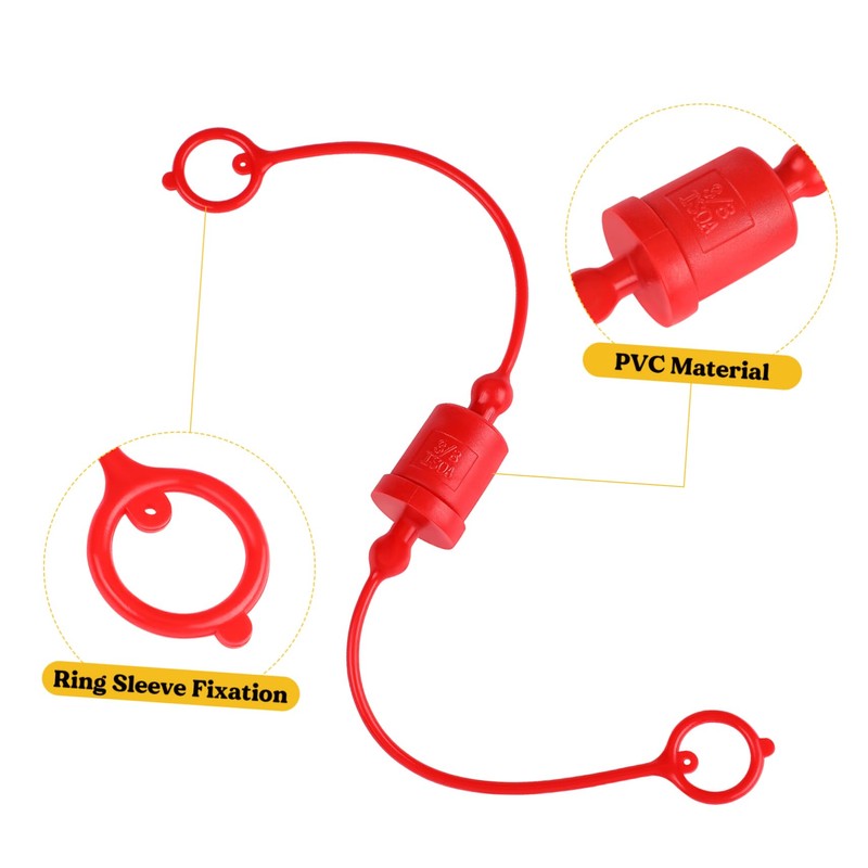 2 Sets Plug Dust Cap Hydraulic Quick Coupling Dust Cap