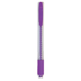 Pentel Clic Colors Retractable Eraser with Grip, Violet Barrel, Box of 12 (ZE23V)