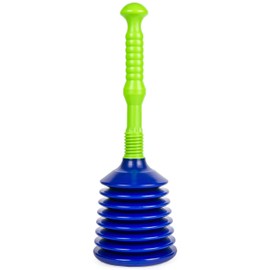Luigi's Large Drain Plunger for Kitchens, Bathrooms, Baths, Waste Pipes and Showers. Heavy Duty, Powerful, Commercial Style 'Plumbers Plunger' with Large Bellows