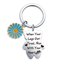 Fmekosdz Cross Country Running Gifts Marathon Essentials For Runner Gifts Cross Country Coach Gifts Track And Field Jewelry Running Lover Keychain Running Enthusiast Gifts Athletic Trainer Gifts