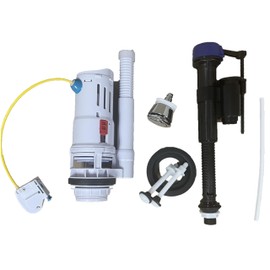2.5 inch Adjustable Flush Valve and Adjustable Tower Fill Valve Toilet Kit for 2 Piece Toilets