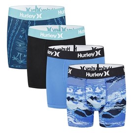Hurley Boys' Performance Boxer Briefs (4-Pack), Fiji