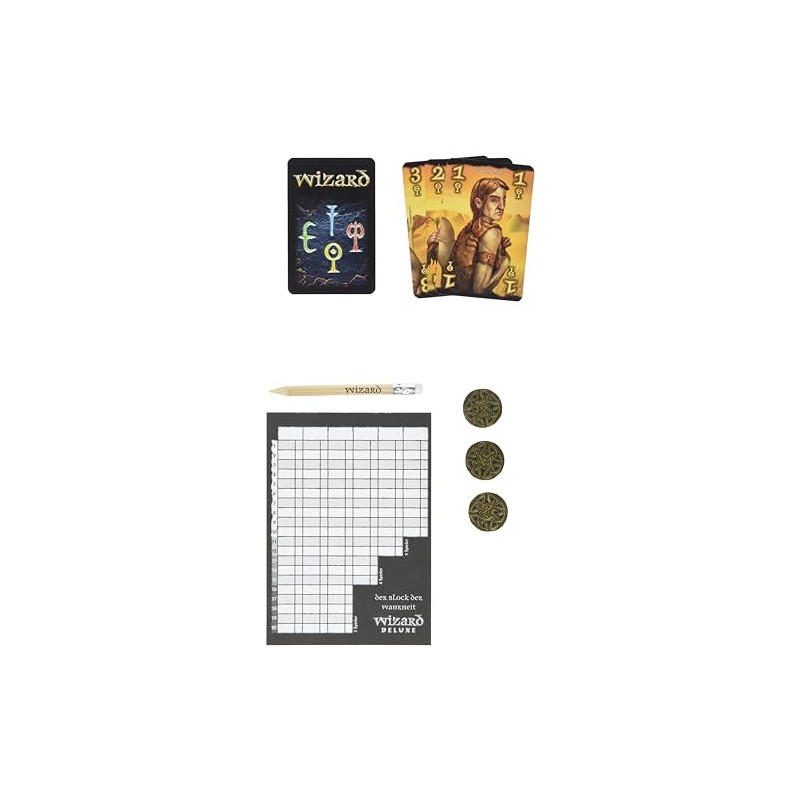 AMIGO 02206 Wizard Deluxe Card Game Multi-Coloured