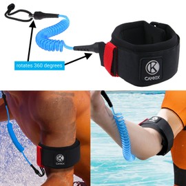 CamKix Arm Strap - Handsfree Solution for (Water) Action Sports - Adjustable Padded Strap - Strong Coiled Cord with 2 Swivel Points that can Rotate 360 Degrees