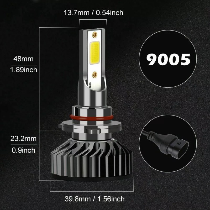 SHENKENUO H11 9005 Combo LED Headlight Hi/Lo Bulbs for 2012-2018