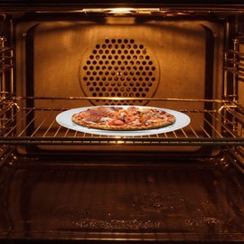 FRCOLOR Stainless Steel Pizza Pan with Holes Non-Stick Perforated Pizza Baking Tray for Oven Rust-Resistant Round Crisper Pan for Pastries & Sandwiches