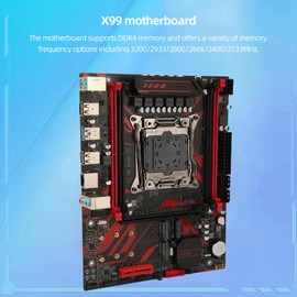 X99 LGA 2011 V3 Motherboard 4CH DDR4 Memory PC Motherboard with RTL8111G Gigabit LAN Card Gaming Motherboard for Mining