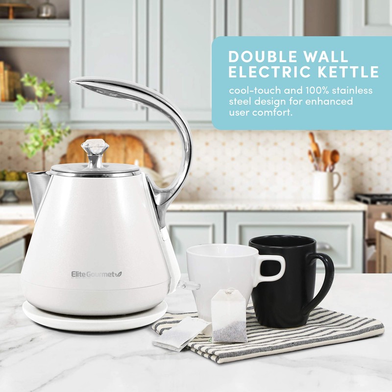 Elite Gourmet EKT-1203W 1350W Double Wall Insulated Cool Touch Electric