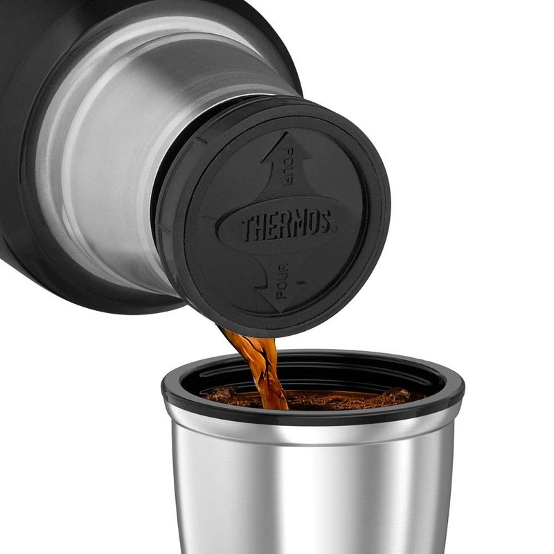 Thermos 190755 Stainless Steel King Flask, Matt Black, 470 ml
