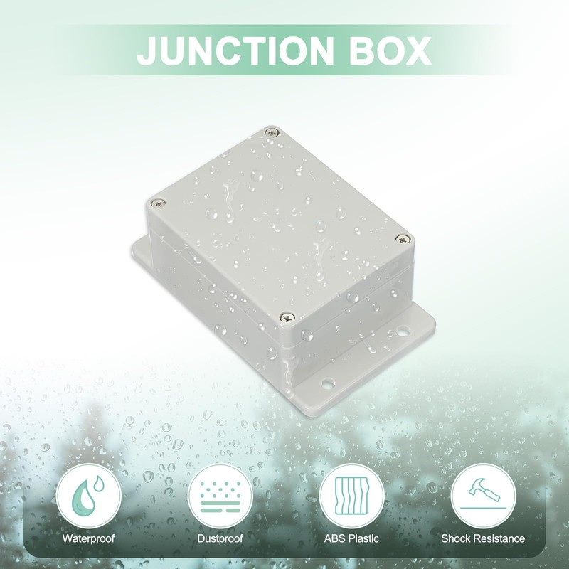 PATIKIL 7.85 Inch Junction Box, Electrical Enclosure Box ABS Plastic