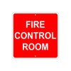 Fire Control Room Aluminum Metal 12x12 Sign