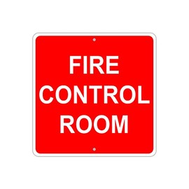 Fire Control Room Aluminum Metal 12x12 Sign