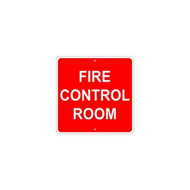 Fire Control Room Aluminum Metal 12x12 Sign