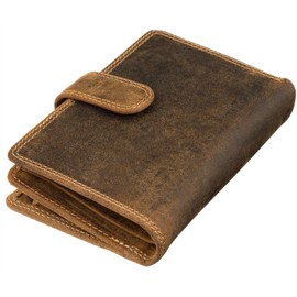 Visconti Hunter Collection RFID Blocking Leather Wallet with Carabiner 730, Oil Tan, Modern