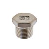 High-pressure sealing plug with external hexagonal NPT 1/8 inch, galvanised